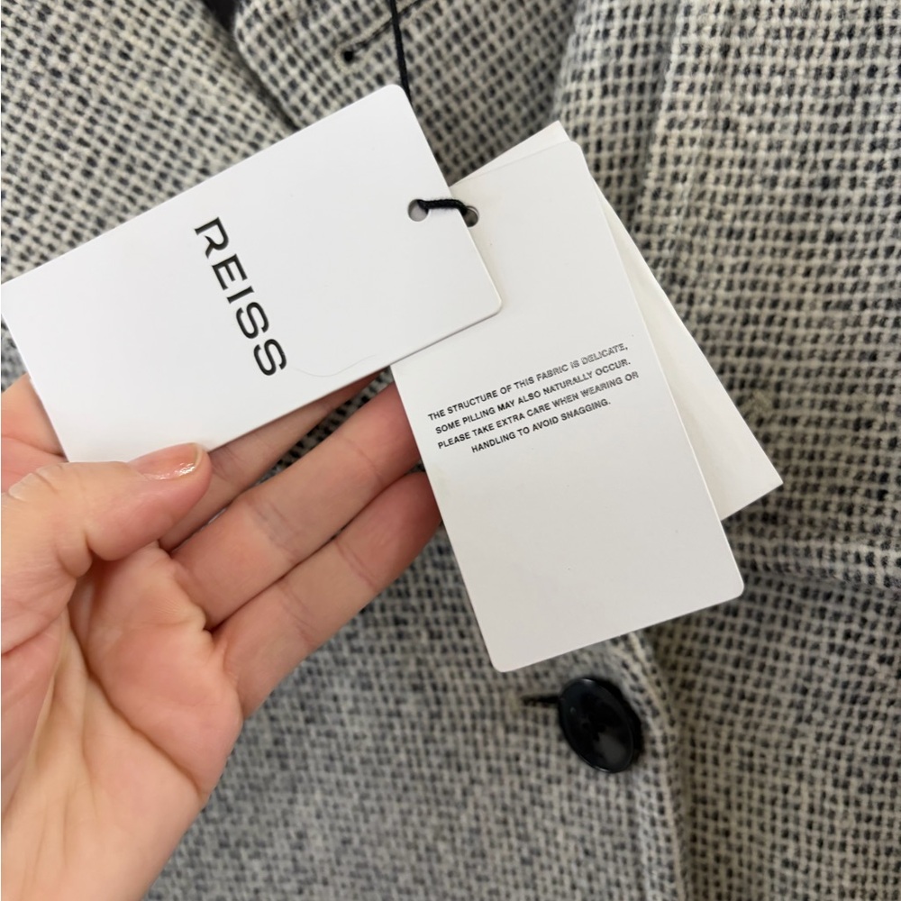 Reiss Alba Wool Blend Double Breasted - Size 12 - NWT - Picture 7 of 13